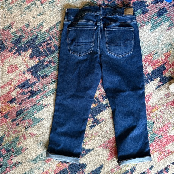 NEW w/o Tags - American Eagle Outfitters Dark Blue Ankle Jeans - Picture 3 of 7